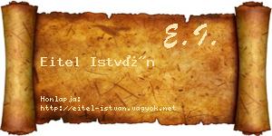 Eitel István névjegykártya